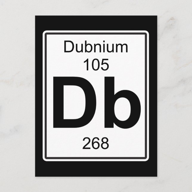 Db - Dubnium Postkarte (Vorderseite)
