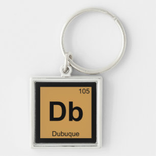 Db - Dubuque Iowa Chemie Periodensystem Symbol Schlüsselanhänger
