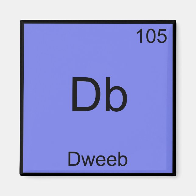 Db - Dweeb Funny Chemistry Element Symbol T-Shirt Magnet (Vorne)