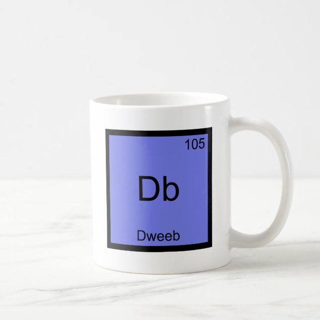 DB - Dweeb-lustiges Chemie-Element-Symbol-T-Shirt Kaffeetasse (Rechts)