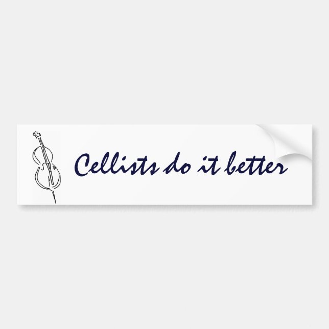 DB, lustiger Cello-Autoaufkleber Autoaufkleber (Vorne)