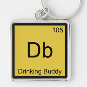 Db - Trinkkumpel Chemie-Element-Symbol-T-Shirt Schlüsselanhänger