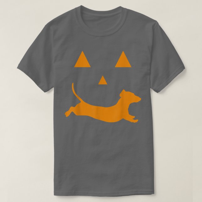 dBEy Niedlich Würstchen Dog Lover Pumpkin Herbstha T-Shirt (Design vorne)
