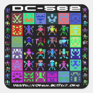 DC-562 QUADRATISCHER AUFKLEBER