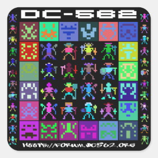 DC-562 QUADRATISCHER AUFKLEBER