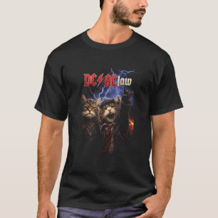 DC/AC Katzenparodie-Poster, DC AC Klauen Rockkatze T-Shirt