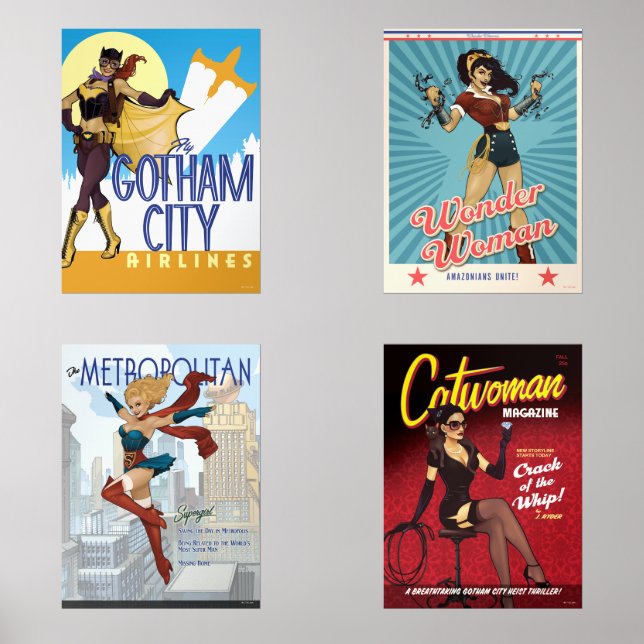 DC Comic Bombshells Group 1 Bilderwand Sets (Vorderseite)
