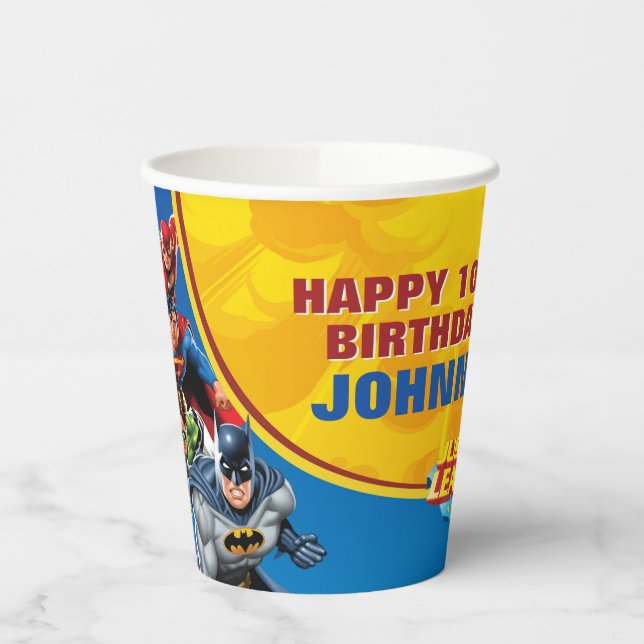 DC-Comic | Justizielle Liga - Geburtstag Pappbecher (Links)
