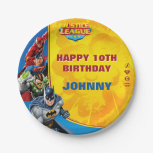 DC-Comic   Justizielle Liga - Geburtstag Pappteller