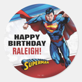 DC-Comic | Superman - Geburtstag Runder Aufkleber