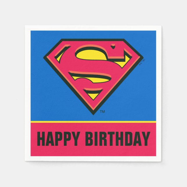 DC-Comic | Superman | Klassisches Logo Serviette (Vorderseite)