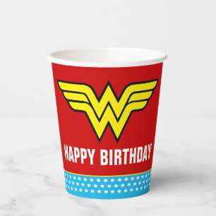 DC-Comic Wonder Woman Birthday Pappbecher