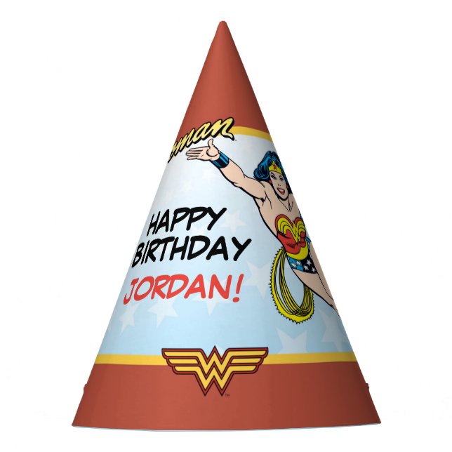 DC-Comic | Wonder Woman Birthday Partyhütchen (Vorderseite)