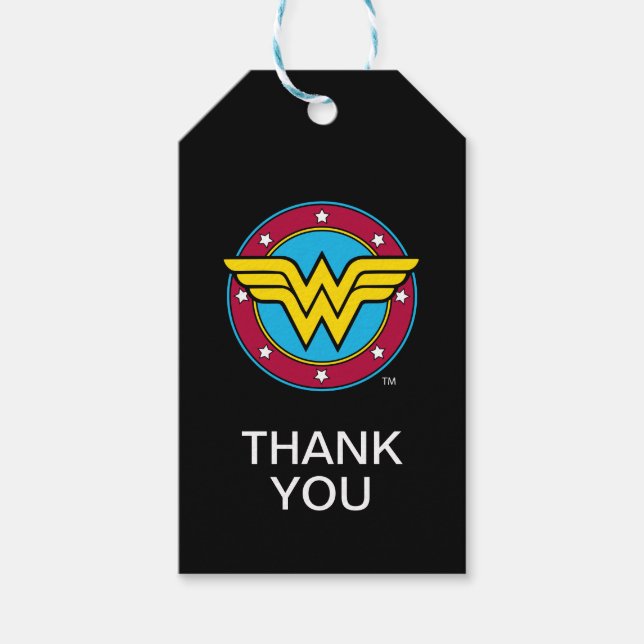 DC-Comic | Wonder Woman Circle & Stars Logo Geschenkanhänger (Vorderseite)