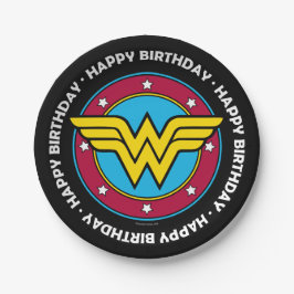 DC-Comic | Wonder Woman Circle & Stars Logo Pappteller