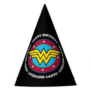DC-Comic Wonder Woman Circle & Stars Logo Partyhütchen