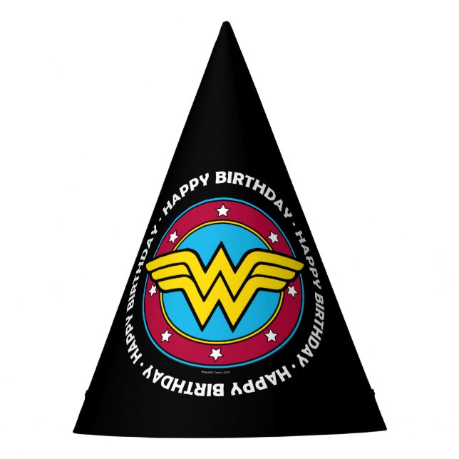 DC-Comic | Wonder Woman Circle & Stars Logo Partyhütchen (Vorderseite)