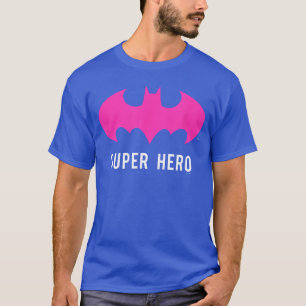 DC Comics Batman Superheld Neon Pink BatSymbol Lo T-Shirt