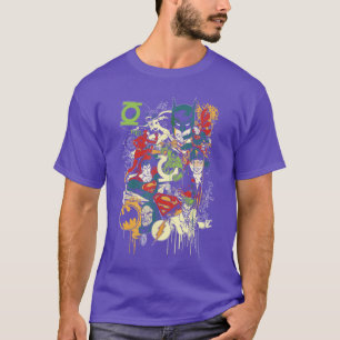DC Comics Justice League Mashup Retro T-Shirt
