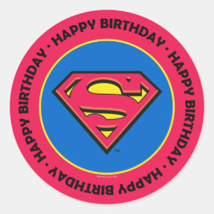 DC Comics Superman Klassisches Logo Runder Aufkleber