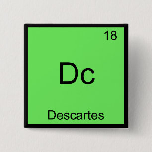 Dc - Descartes Lustiges Element Chemie Symbol T-Sh Button