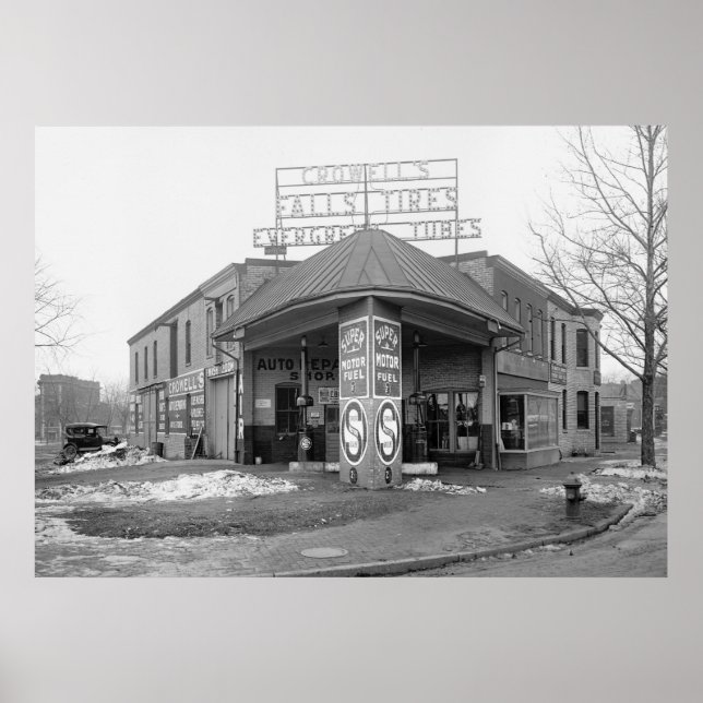 DC-Gasstation, 1921 Poster (Vorne)