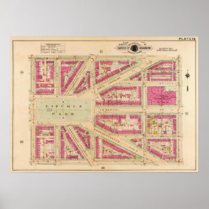 DC Hauptstadt Hill Neighb. (Baist) 1919 BigMapBlog Poster