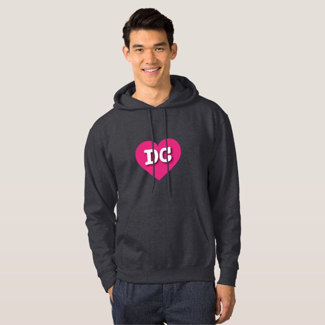DC Heiß rosa Herz - I Liebe DC Hoodie (Vorne ganz)