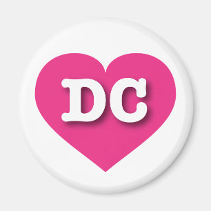 DC Heiß rosa Herz - I Liebe DC Magnet