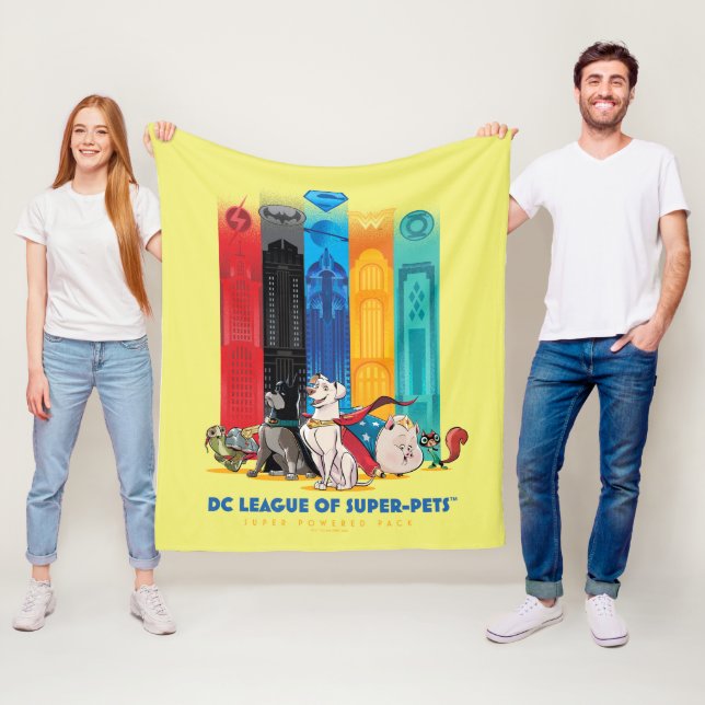 DC Liga der Super-Pets Metropolis Towers Fleecedecke (Beispiel)