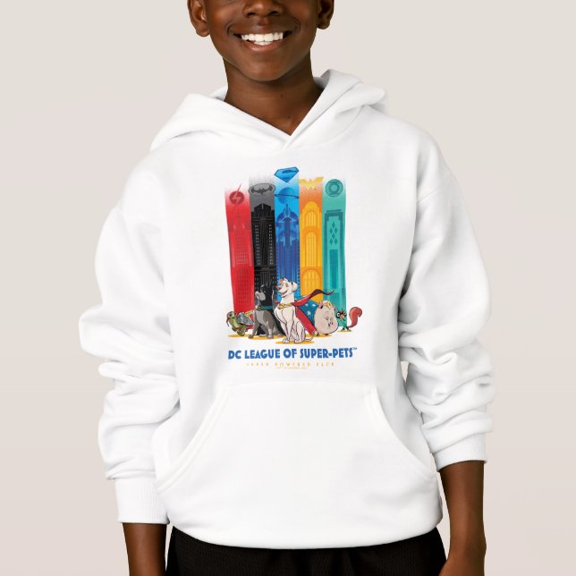 DC Liga der Super-Pets Metropolis Towers Hoodie (Vorderseite)