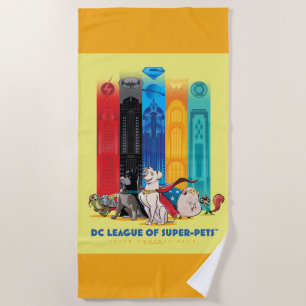 DC Liga der Super-Pets Metropolis Towers Strandtuch