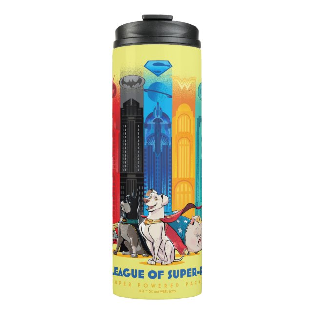 DC Liga der Super-Pets Metropolis Towers Thermosbecher (Vorderseite)