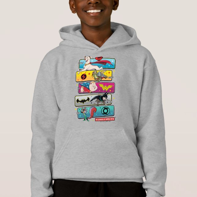 DC Liga der Super-Pets-Panels Hoodie (Vorderseite)