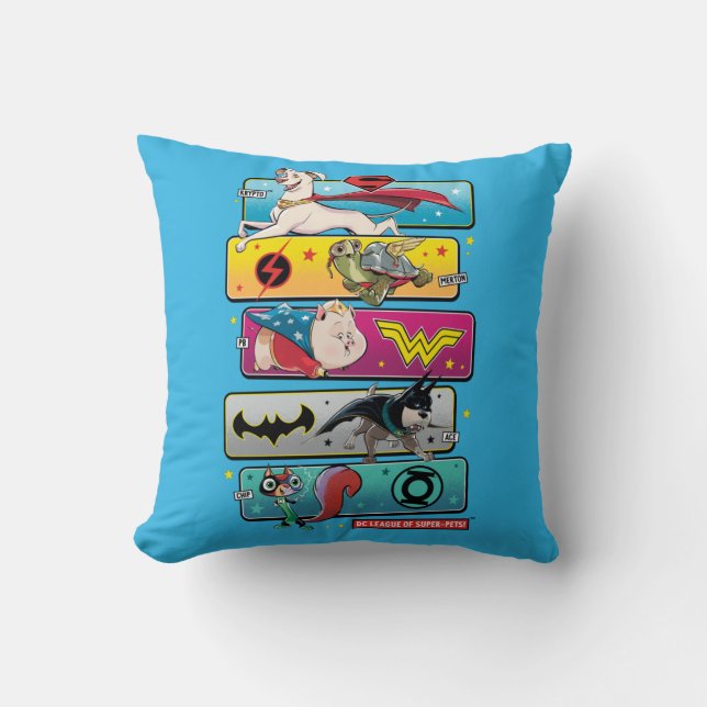 DC Liga der Super-Pets-Panels Kissen (Vorderseite)