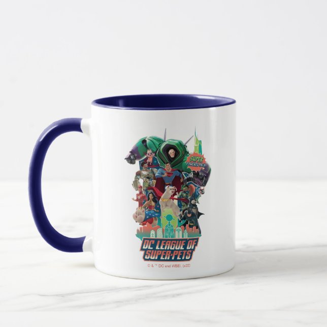 DC Liga der Super-Pets-Schlacht für Metropolis Tasse (Links)