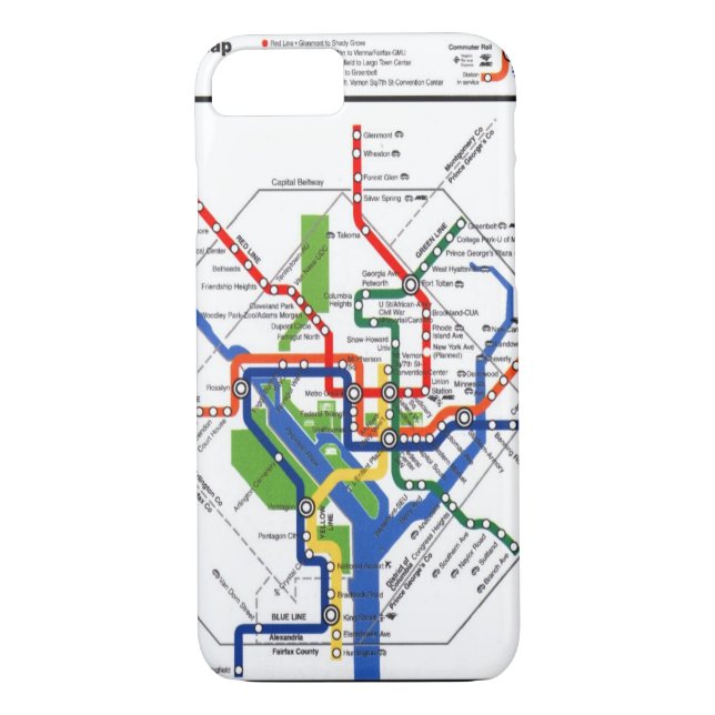 DC-Metro Case-Mate iPhone Hülle (Rückseite)