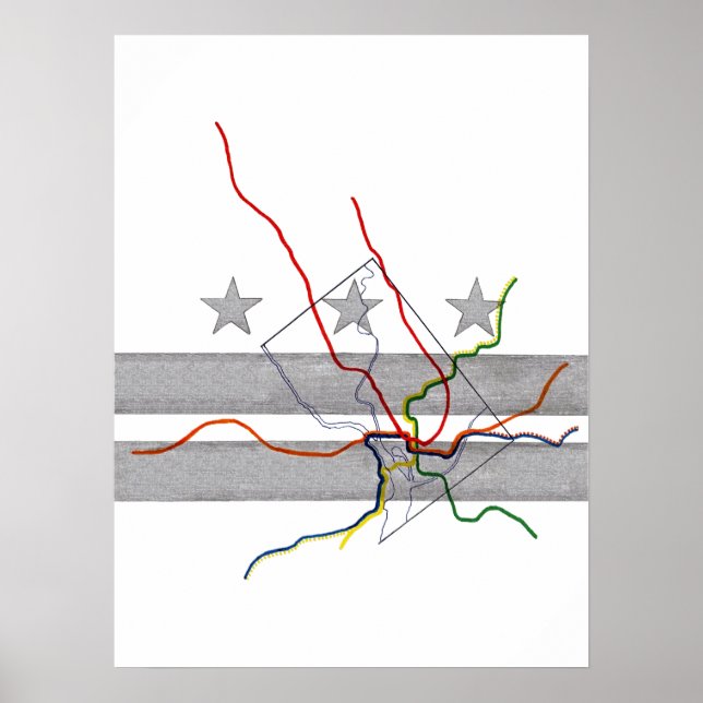 DC Metro-Karte Poster (Vorne)