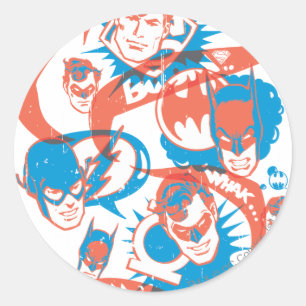 DC Originale - Logo Burst Runder Aufkleber