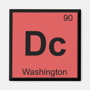 Dc - Regelmäßiges Tabellensymbol für die Chemie Magnet