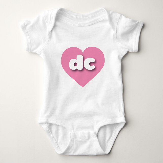 dc rosa Herz - I Liebe Baby Strampler (Vorderseite)