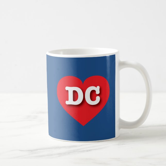DC Rotes Herz - I Liebe DC Kaffeetasse (Rechts)