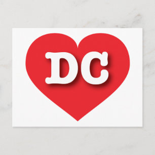 DC Rotes Herz - I Liebe DC Postkarte