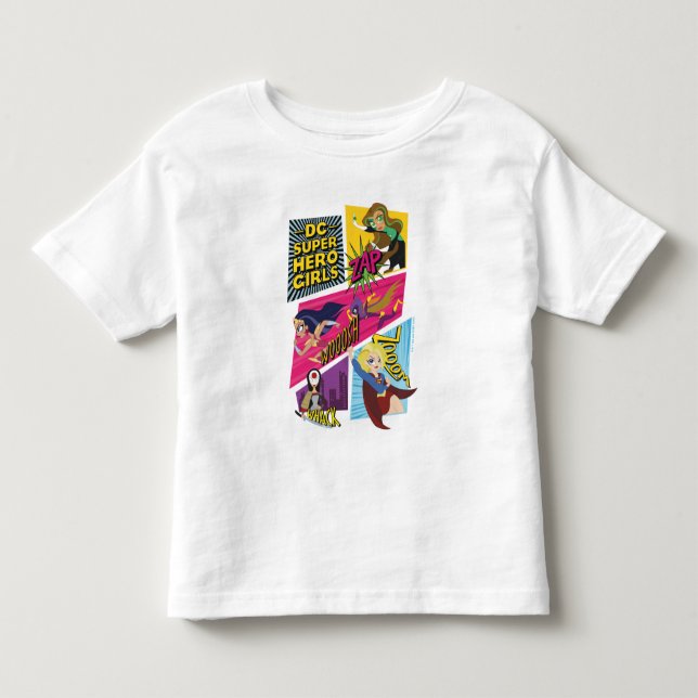 DC Super Hero Girls Action Panels Kleinkind T-shirt (Vorderseite)