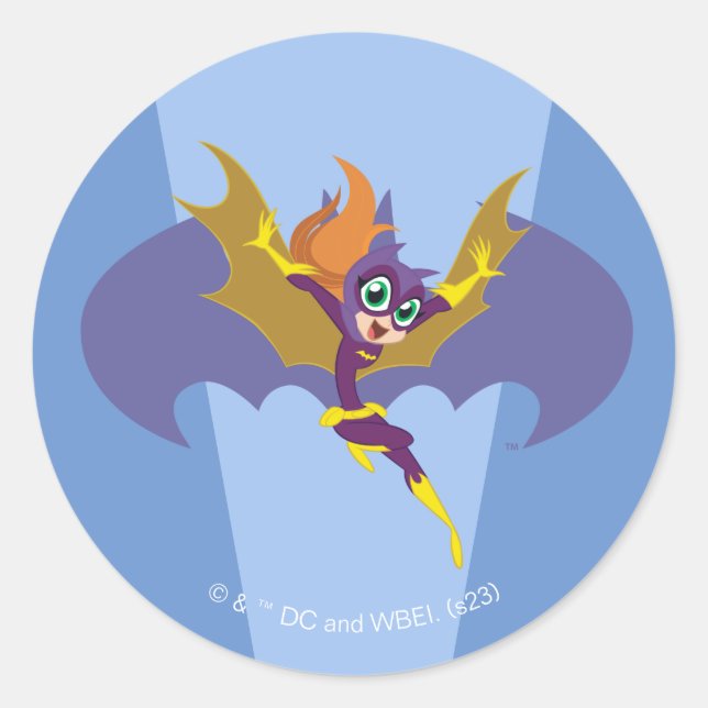DC Super Hero Girls Batgirl Runder Aufkleber (Vorderseite)