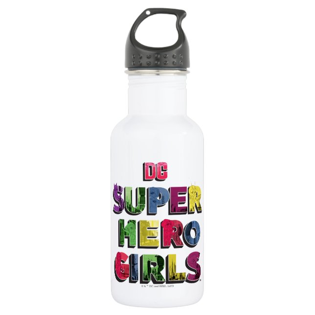 DC Super Hero Girls City Letters Edelstahlflasche (Vorderseite)