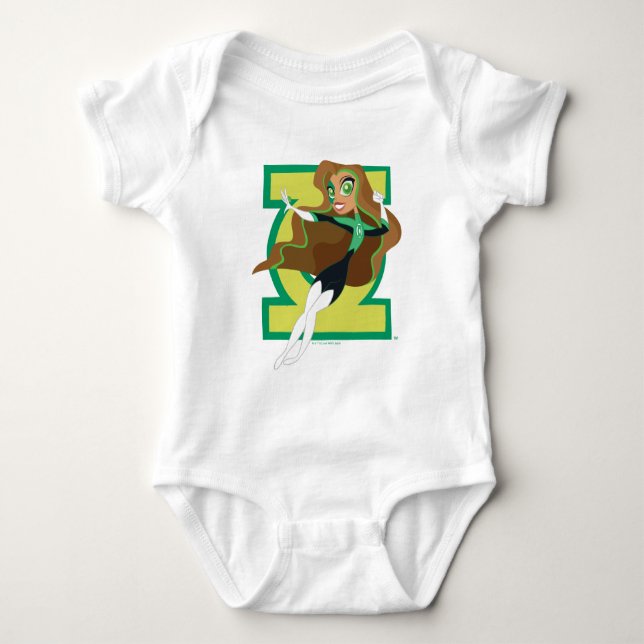 DC Super Hero Girls Green Lantern Baby Strampler (Vorderseite)
