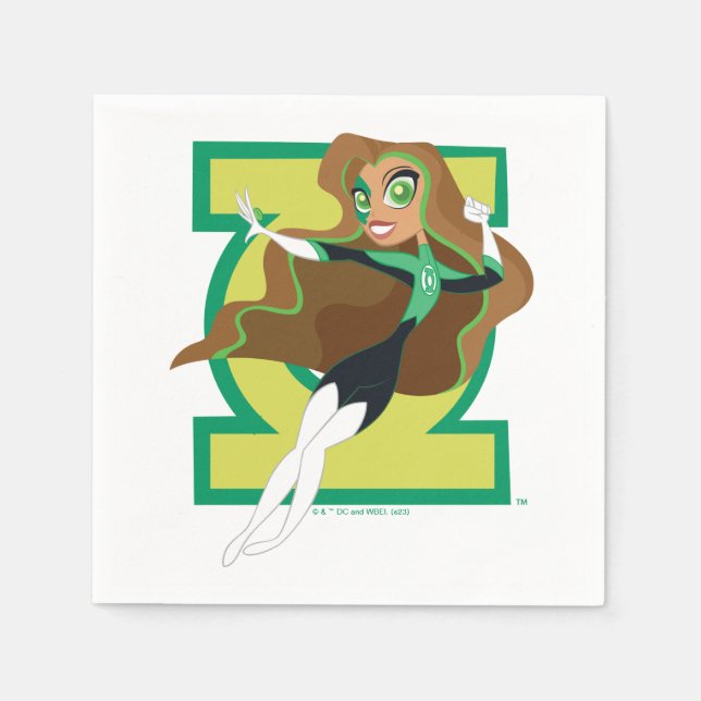 DC Super Hero Girls Green Lantern Serviette (Vorderseite)