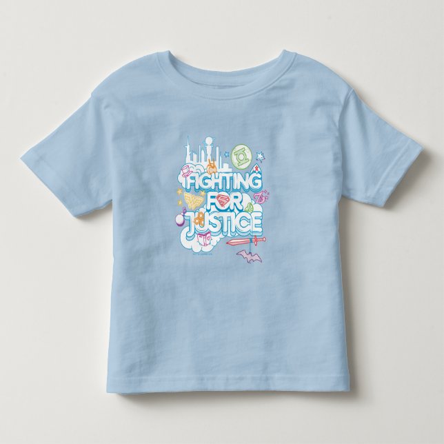 DC Super Hero Girls kämpfen für Gerechtigkeit Kleinkind T-shirt (Vorderseite)