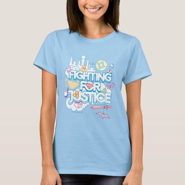 DC Super Hero Girls kämpfen für Gerechtigkeit T-Shirt (Vorderseite)